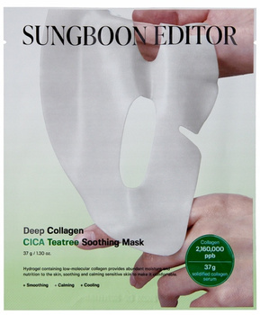 Sungboon Editor Deep Collagen Cica Teatree Mask maska do twarzy kojąca 1szt