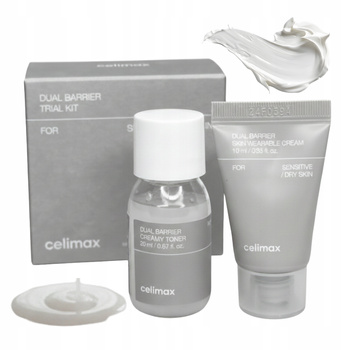 Krem i Tonik zestaw dla skóry Suchej Nawilża Celimax Dual Barrier 20ml10ml