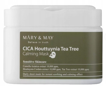 Mary&May Cica Houttuynia Tea Tree Calming Mask Kojące Maski do twarzy 30szt