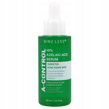 NINE LESS A-Control 10% Azelaic Acid Serum rozjaśniające, złuszcza koi 30ml