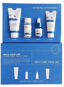 Round Lab Birch Juice Moisturizing Skin zestaw do twarzy w podróż 4produkty
