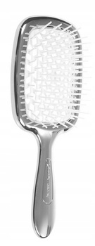 Szczotka do włosów JANEKE SUPERBRUSH chromowana chrom srebrno-biała 22cm