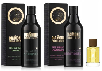 DIAMOND TOUCH szampon+odżywka po keratynie 2x500ml + olejek Felps 7ml
