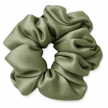  Jedwabna gumka do włosów Scrunchie 100% naturalny jedwab Pistacjowa