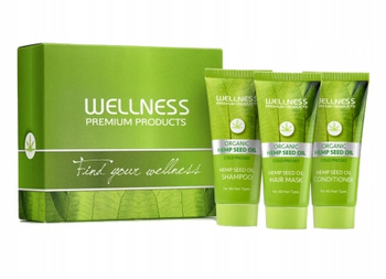Mini zestaw WELLNESS travel set, szampon odżywka maska, prezent 3x50ml