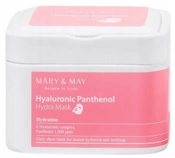 Maseczka w płacie do twarzy MARY&MAY Hyaluronic Panthenol Hydra Mask 30szt.