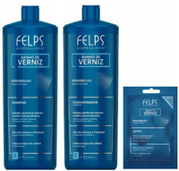 FELPS VERNIZ Zestaw szampon i odżywka mega połysk po zabiegu 2x1000ml+maska