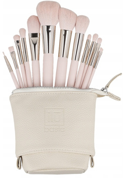 ilu Basic Set 12 Makeup Brushes Zestaw 12 pędzli do makijażu różowe + etui