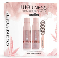 Zestaw WELLNESS VolumePLEX Szampon + odżywka 2x500ml + szczotka różowa S
