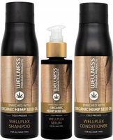 Zestaw WELLNESS WELLPLEX konopia szampon+odżywka 2x500ml + serum 100ml