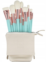 ilu Basic Set Makeup Brushes Zestaw 12 pędzli do makijażu turkusowe + etui