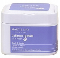Maseczka w płacie do twarzy MARY&MAY Collagen Peptide Vital Mask 30sztuk
