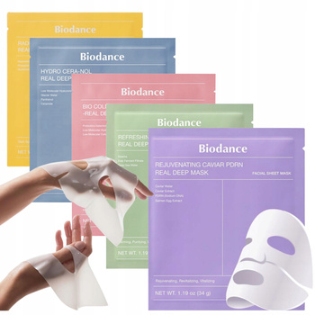 Maski BIODANCE BioCollagen+Hydro Cera+Radiant+Refreshing+Rejuvenating 5szt